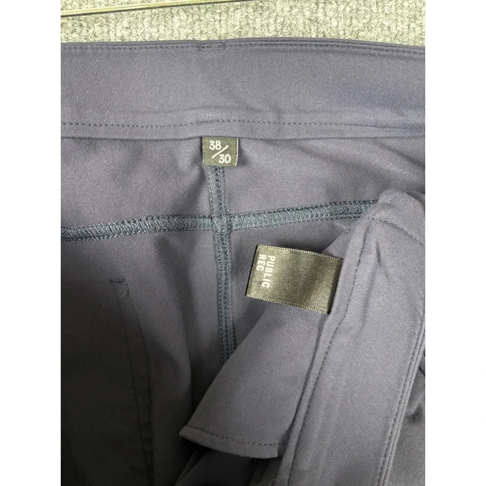 Public Rec Pants Mens 36x28 Navy Blue All Day Every Day Stretch Chino‎ Trousers